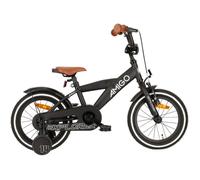AMIGO Vélo garçon Explorer 14 Pouces 21,5 cm Garçon Frein à rétropédalage Noir/Blanc