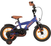 AMIGO Vélos enfants garçons Explorer 12 pouces 20 cm garçons frein à rétropédalage bleu/orange
