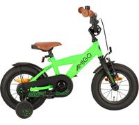 AMIGO Vélos enfants garçons Explorer 12 pouces 20 cm garçons frein à rétropédalage vert/noir