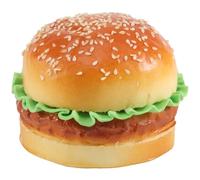 Amigocee 1pc RÉAliste Hamburger RÉAliste Simulation Faux Hamburger Boulangerie Affichage Enfants Nourriture Pain Jouet DÉCoration DÉCoration Accessoires De Photographie Pas Inclue Plaque