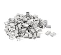 Amigocee 2,5 Mm Monotrou CâBle MéTallique Manchons en Aluminium Clip CâBle Sertis 100Pcs