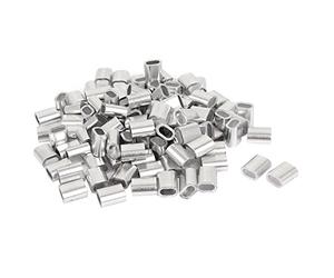 Amigocee 2,5 Mm Monotrou CâBle MéTallique Manchons en Aluminium Clip CâBle Sertis 100Pcs