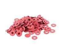 Amigocee 200 Pcs 3X8X0.7Mm Fibre Isolante Rondelles Isolantes Entretoises Rouge