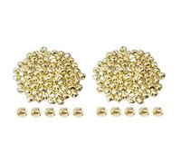 Amigocee 200 Pieces Séries Vive Le Vent, 15 mm Les Clochettes en Métal Mini Cloches Artisanales Les Perles Convient pour Le Bricolage Or