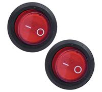 Amigocee 2X Interrupteur A Bascule Bipolaire ON OFF Rouge 3 Broches 220V