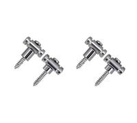 Amigocee 2X Supports de Boucle de Corde de Guitare électrique avec Vis de Guides D'Arbre de Accessoires de Guitare Argent