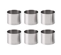 Amigocee 6 PièCes Emporte-PièCe Rond en Acier Inoxydable Anneau de Mousse Mini Cercle Emporte-PièCes Friture Anneaux D'Oeufs Outil de Cuisson