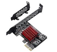 Amigocee Adaptateur SSD PCIe vers 2 Ports 3.0 6 Gbps PCI-E PCI Express X1 Carte ContrôLeur Prise en Charge de la Carte D'Extension X4 X6 X8 X16