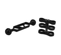 Amigocee Appareil De Scaphandre en Alliage D'aluminium Lampe De PlongÉE Bras De Rotule Double Balle De Torche Et 1 Pince Pince De À Papillon pour CamÉRa De Photographie sous l'eau