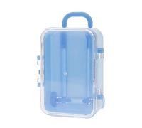 Amigocee Bleu Mini Rouleau Voyage Valise Boite de Bonbons personnalite creatif Mariage Boite de Bonbons Valise Trolley Boite de Bonbons Jouet Petite Boite de Rangement