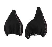 Amigocee Colliers de Changement de Vitesse de Voiture GuêTre de Frein à Main Manuel Couvre-Bottes pour 3 SéRie E36 E46 E30 E34 M3 Z3 Cuir SuéDé Noir