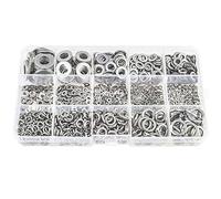 Amigocee Ensemble D'Assortiment de Rondelles Plates et de Rondelles de Blocage en Acier Inoxydable 304 (700 PièCes, 8 Tailles) - M2 M2,5 M3 M5 M6 M8 M10