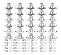 Amigocee Ensemble de 30 Pièces D'Attaches à Verrouillage par Torsion de Qualité, Œillet à Bouton Tournant, Vis de pour Fixation Marine en Toile