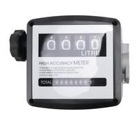 Amigocee Jauge de Carburant MéCanique DéBit de Carburant à 4 Chiffres DéBitmèTre de Carburant MéCanique 25Mm (Filetage Interne de 1 Pouce) 5-30 GPM/20-120L/Min