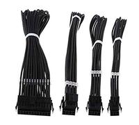 Amigocee Kit de Câble D'Extension de Base ATX 24Pin / EPS 4 + 4Pin / PCI-E 6 + 2Pin / PCI-E 6Pin Câble D'Extension d'alimentation pour Accessoire D'Ordinateur PC