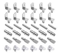 Amigocee Kit de Support de Chevilles D'éTagèRe 72 PièCes, Goupilles D'éTagèRe de 6 Styles, Chevilles D'éTagèRe D'Armoire PlaquéEs pour éTagèRes Chevilles D'éTagèRe de BibliothèQue