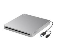 Amigocee Lecteur Externe Élégant - Lecteur CD DVD USB 3.0/Type-C, Technologie Ultra Mince à Chargement par Fente pour Un Plaisir Médiatique sans Effort