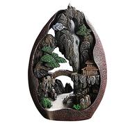 Amigocee Montagnes Hautes et Eau Qui Coule à Contre-Courant BrûLeur D'Encens FuméE Cascade Porte-Bâtons D'Encens 20 PièCes SéRies CôNes D'Encens