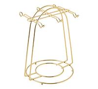 Amigocee Nordic Home Kitchen Table Coffee Mug Holder 6 Tasses Stand Porte-Gobelets en MéTal Doré Rack Drain Organisateur Rack