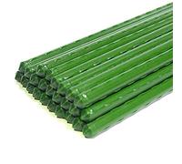 Amigocee Paquet de 25 Piquets de Jardin en MéTal avec RevêTement en Plastique pour Plantes, Supports D'Escalade pour Tomates, Concombres, ClôTures, Haricots, 40 Cm