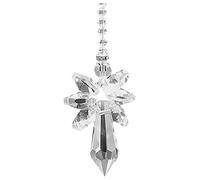 Amigocee Pendentif de Charme de Voiture de Chakra d'ange de Cristal Arc-en-Ciel Moderne pour Le DéCor Suspendu de RéTroviseur Automatique - Transparent