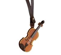 Amigocee Porte-Clés en Cuir pour Violon et Violoncelle Mini Porte-Clés pour Instrument de Musique Porte-Clés Vintage en Cuir pour Violon
