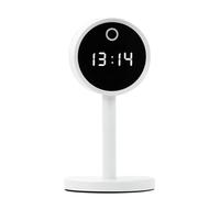 Amigocee Réveil Caméra HD 1080P Vision Nocturne Détection de Mouvement Portable Surveillance de Sécurité à Domicile WiFi Horloge Caméra IP