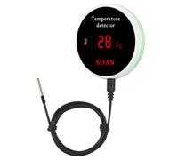 Amigocee Tuya Maison Intelligente Wifi Capteur de TempéRature Fil NuméRique ThermomèTre Chambre Eau Piscine Thermostat Alarme Prise Ue