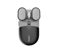 Amigocee USB Rechargeable AI Contrôle Vocal Souris sans Fil 2.4g / Bluetooth Silencieuse pour Office for Computer Grey Foncé