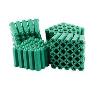 Amigocee Vis de Cheville Plastique AntidéRapante Verte 6 Mm 100 PièCes
