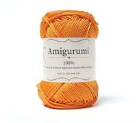 Amigurumi by Tricot Café - Pelote de fil pur coton pour poupées et marionnettes au crochet, sacs au crochet et vêtements légers - Aiguilles/Crochet 3,00/4,00 - Carotte 1014-1 pièce