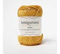 Amigurumi by Tricot Café - Pelote de fil pur coton pour poupées et marionnettes au crochet, sacs au crochet et vêtements légers - Aiguilles/Crochet 3,00/4,00 - Moutarby 265-1 pièce