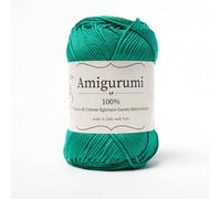 Amigurumi by Tricot Café - Pelote de fil pur coton pour poupées et marionnettes au crochet, sacs au crochet et vêtements légers - Aiguilles/Crochet 3,00/4,00 - Drapeau Vert 616-1 Pièce