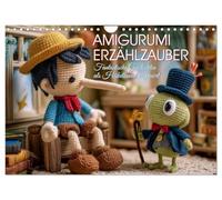 Amigurumi Erzählzauber. Fantastische Geschichten als Häkelkunst inszeniert (Wandkalender 2026 DIN A4 quer), CALVENDO Monatskalender: Märchen und ... als detailreiche KI-Bilder im Amigurumi-Stil.