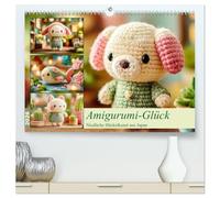 Amigurumi-Glück. Niedliche Häckelkunst aus Japan (hochwertiger Premium Wandkalender 2026 DIN A2 quer), Kunstdruck in Hochglanz: Liebevoll gehäkelte ... Charme und Sanftheit jeden Monat verschönern