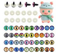 Amigurumi Lot de 20 paires d'yeux de poupée Dragon pour réparation d'animaux en peluche avec rondelle Fente pour pupille, chat, yeux de serpent 14 mm