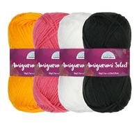 Amigurumi Select Écheveaux de fil 100% acrylique pour projets de crochet et de tricot - Poids en acrylique - Assortiment d'inspiration 83-4 écheveaux