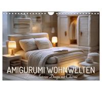 Amigurumi Wohnwelten. Textiles Interior Design mit Charme (Wandkalender 2027 DIN A4 quer), CALVENDO Monatskalender: Gemütliche Wohnideen aus Maschenwerk.