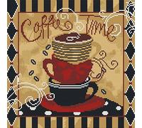 Amiiba Kit de broderie au point de croix pré-imprimé, tasse à café empilable à faire soi-même, motif 11 carats, 35,8 x 35,8 cm (tasse à café)