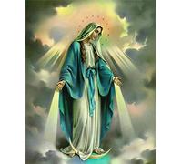 Amiiba Kit de peinture par numéros XXXXX 40,6 x 50,8 cm - Peinture acrylique par numéro - Art mural (Vierge Marie, sans cadre)