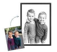 Amikado Affiche personnalisée style dessin au crayon - Portrait d’après photo, format rectangulaire A3 ou A4 - Poster déco mural