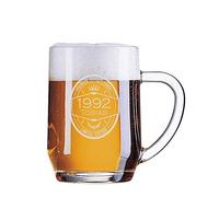 Amikado Chope de Bière gravée (Anniversaire) - Verres à bière personnalisés - 58 cl Max