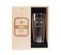 Amikado Verre à bière gravé prénom - Star (Verre et Coffret Gravé)