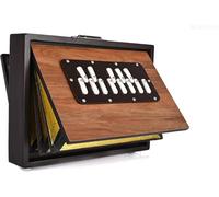 Amilav Collections Shruti Box Instrument de musique, bois de teck pur, taille (33 x 30,5 x 7,6 cm), accordage 440 Hz, sac de transport, couleur naturelle, touche -C à C (tonalité inférieure - anche de