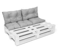 Amilian Sunnypillow 1x 120 x 40 cm + 2 x 40 x 60 cm Coussin pour Palette européenne, canapé en palettes, Meubles en palettes, Balcon, Petit canapé, Fauteuil d'extérieur ou pour Chambre d'adolescent