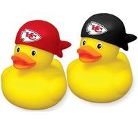 aminco Kansas City Chiefs NFL Team Lot de 2 canards en caoutchouc - Collection sous licence officielle - Excellent cadeau pour les fans