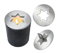 Amindz Éteignoir à Bougie en Acier Inoxydable Eteignoir, Hexagonal Star Extinguishing Candle Cover, Métal Topper pour Bougie Jarre pour Aromathérapie, Bougies, Chauffe-Plat Éteindre La (Ø55mm