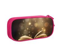AMINNU Book Under The Light Trousse à crayons multifonctionnelle avec fermeture éclair Convient pour l'école et le bureau Unisexe, rose, Taille unique, Trousse de maquillage