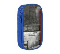 AMINNU British Phone Booth Trousse à crayons multifonctionnelle avec fermeture éclair Convient pour l'école et le bureau Unisexe, bleu, Taille unique, Trousse de maquillage