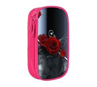 AMINNU Jolie trousse à crayons avec motif roses - Multifonctionnelle - Avec fermeture éclair - Convient pour l'école et le bureau - Unisexe, rose, Taille unique, Trousse de maquillage